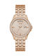 Guess Lady Comet Watch with Pink Gold Metal Bracelet