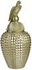 Inart Διακοσμητικό Βάζο Πολυρητίνης Χρυσό 21x21x44cm