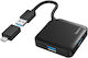 HAMA Hub 4 Θυρών USB 3.2 με σύνδεση USB-A / USB-C