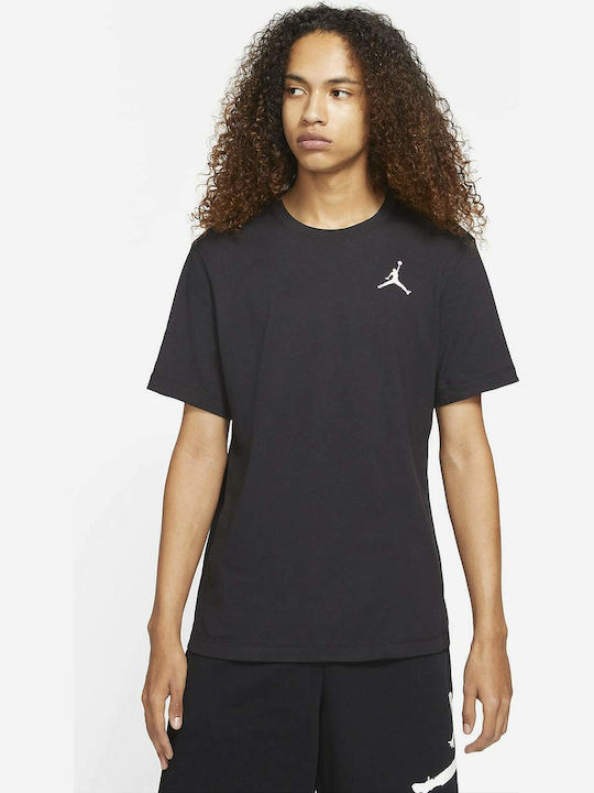 Jordan Jumpman Ανδρικό T-shirt Μαύρο με Λογότυπο