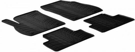 Gledring Set of Front and Rear Mats 4pcs for Opel Zafira 2011-2019 Black