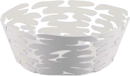 Alessi Barket Fruit Bowl Metallic White 21x21x10cm