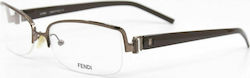 Fendi Women's Prescription Eyeglass Frames Brown VL8026 144