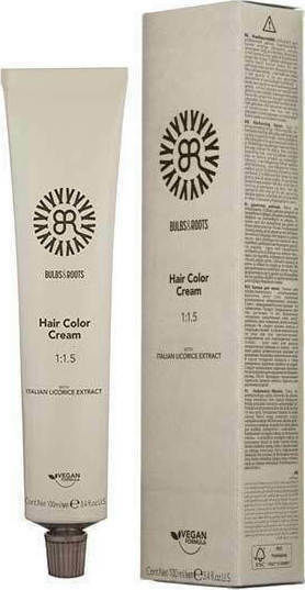 Bulbs & Roots Hair Color Cream Βαφή Μαλλιών Χωρίς Αμμωνία 5.5 Καστανό Ανοιχτό Ακαζού 100ml