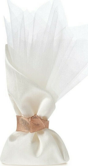 Parisis Wedding Favor Pouch with Tulle Ivory