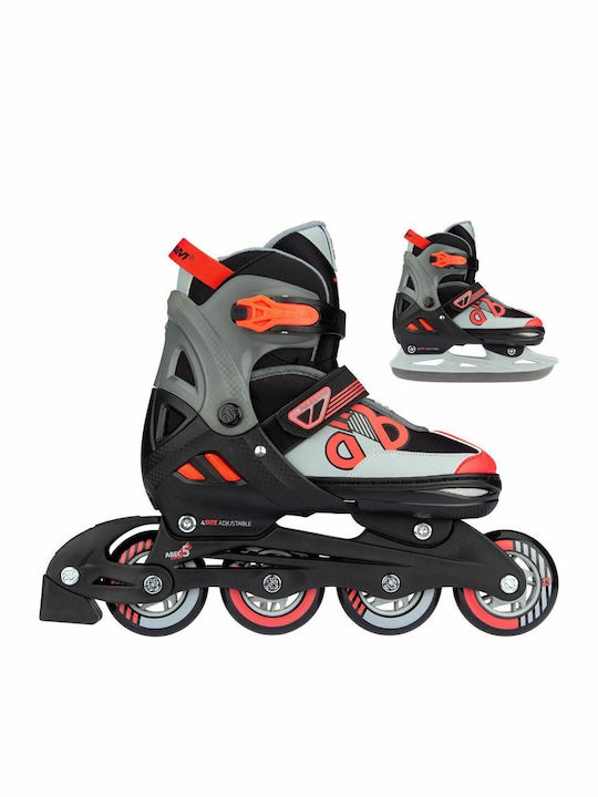 Nijdam Combo "Red Raider" Inline Αυξομειούμενα Rollers Πολύχρωμα Παιδικά Nijdam Combo "Red Raider" Inline Αυξομειούμενα Rollers Πολύχρωμα Παιδικά