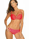 Marko Underwire Bikini Set Bra & Slip Bottom Coral Polka Dot