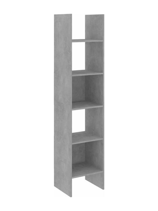 Bookcase Grey Concrete 40x35x180cm