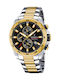 Festina Men's Watch 44mm Chronograph Battery with Gold Metal Bracelet