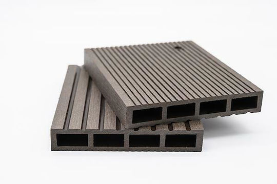 Newplan Deck Περίφραξης Κήπου Dark Brown από WPC 360x12x2εκ. Καφέ