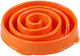 Pawise Swirl Small Kunststoff Schalen Futter Langsame Fütterung für Hund & Katze auf Basis von 19cm in Orange Farbe