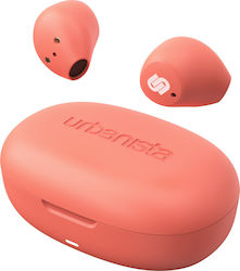 Urbanista Lisbon In-ear Bluetooth Handsfree Ακουστικά με Θήκη Φόρτισης Coral Peach