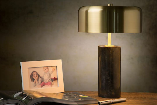 Lucide Lightning Mirasol Κεραμικό Πορτατίφ για Ντουί G9 με Χρυσό Καπέλο και Μαύρη Βάση
