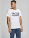 Jack & Jones Ανδρικό T-shirt Κοντομάνικο White Black