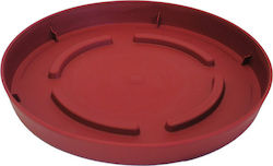 Plastona 10.01.00C20PR Round Plate Pot Passion Red 14.7x14.7cm