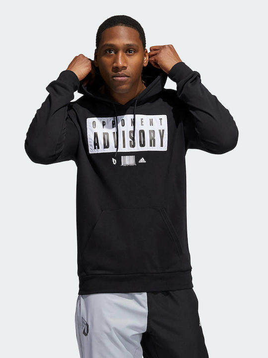 Adidas Performance Dame EXTPLY Opponent Advisory Men's Sweatshirt with Hood & Pockets Black