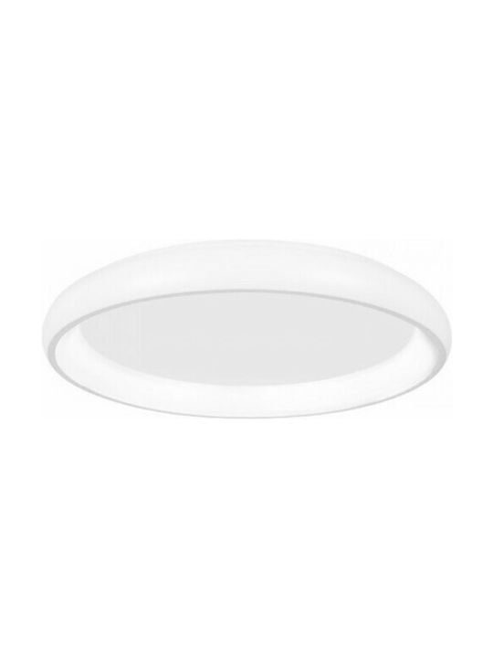 Zambelis Lights Μοντέρνα Πλαστική Πλαφονιέρα Οροφής με Ενσωματωμένο LED σε Λευκό χρώμα 40cm