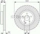 Bosch Σετ Δισκόπλακες Εμπρός 2τμχ για Mercedes-Benz C Class / E Class / SLK