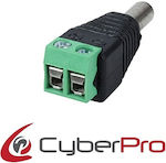 CyberPro Βύσμα Σύνδεσης Συστημάτων CCTV Αντάπτορας Τροφοδοσίας DC σε Κλέμμα CP-DCM