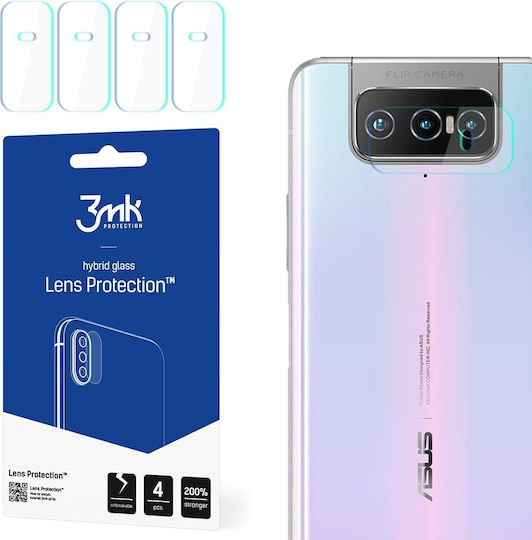 3MK Folie Protecție Cameră Tempered Glass Transparent pentru Asus Zenfone 7 Pro