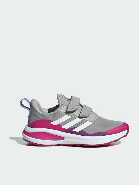 Adidas Αθλητικά Παιδικά Παπούτσια Running Fortarun με Σκρατς Grey Two / Cloud White / Shock Pink
