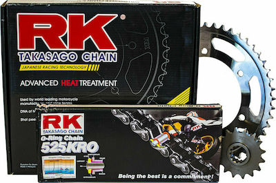 RK Chain & Sprocket Kit (15-48-525KRO) for Honda Transalp 650