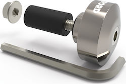 Oxford Motorcycle Handlebar Counterweights 22mm Αλουμινίου in Silver Colour
