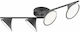 Wofi Chara Deckenleuchte 83cm Schwarz