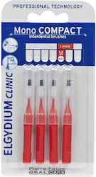 Elgydium Clinic Mono Compact Interdental Brushes 0.7mm Red 4pcs