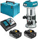 Makita DRT50RTJ Trimmfräse 18V Bürstenlos 2x5Ah mit Geschwindigkeitsregelung