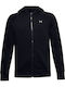 Athletic Kids Sweatshirt Cardigan Cotton with Hood Black Rival
