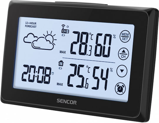 Sencor SWS 2850 Ασύρματος Μετεωρολογικός Σταθμός Ψηφιακός Επίτοιχος / Επιτραπέζιος Μαύρος