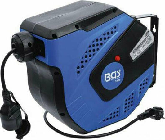BGS Technic 1 Platz mit Kabel 20m Durchmesser 3 x 1.5mm² Blau