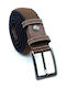 -21 Elastic Men's Belt Knitted Tabac Brown