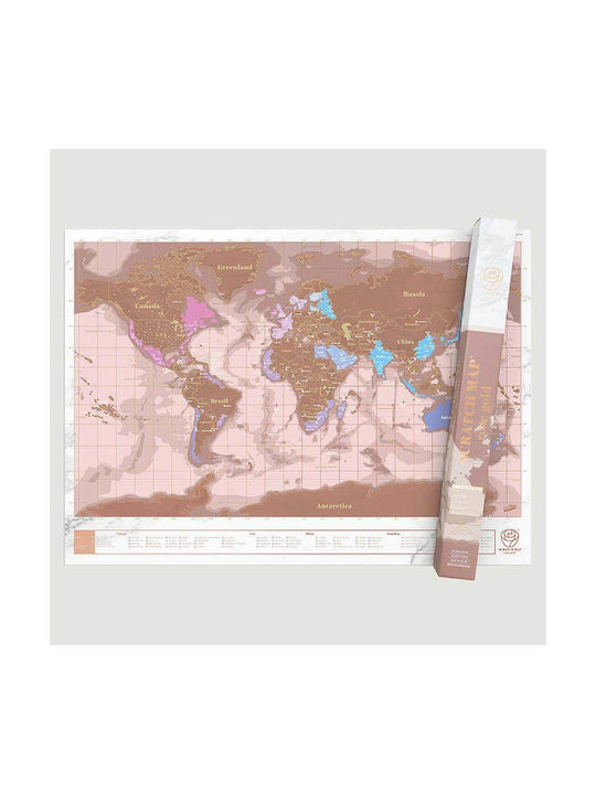 Luckies Office Decorative Scratch Map 82.5x59.4x59.4cm