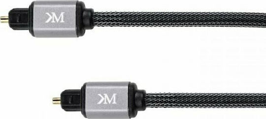 Kruger & Matz Optical Audio Cable TOS male - TOS male Μαύρο 2m (KM0321)