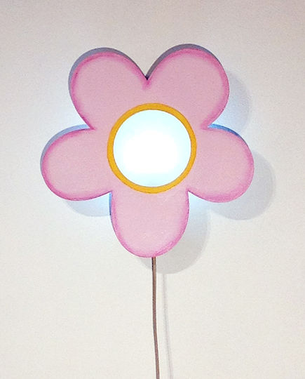 Wooden Kids Wall Light Flower
