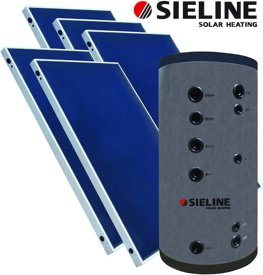 Sieline SH Σύστημα Βεβιασμένης Κυκλοφορίας 500lt/10m² Glass με έναν Εναλλάκτη Διπλής Ενέργειας
