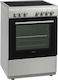 Vox Electronics CHT 6205 IX Κουζίνα 69lt με Κεραμικές Εστίες Π60εκ. Inox