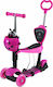 Kids Scooter Foldable Scooter Walker 501 3-Wheel with Seat for 3+ Years Pink