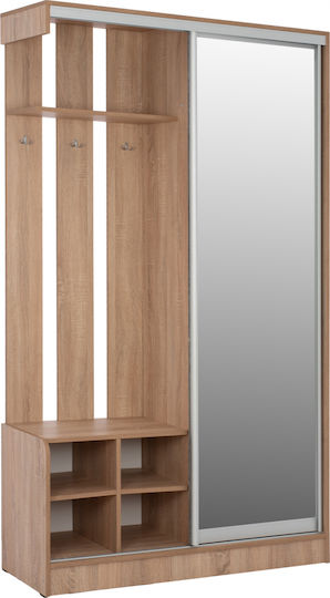 Dulce Mobilier de Intrare cu Oglindă / Cuier / Dulap pentru Pantofi & Dulap Sonoma 120x45x210buc Dulce Mobilier de Intrare cu Oglindă / Cuier / Dulap pentru Pantofi & Dulap Sonoma 120x45x210buc