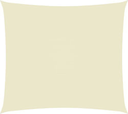 vidaXL Rectangular Shade Sail Ecru With Hoop & ...