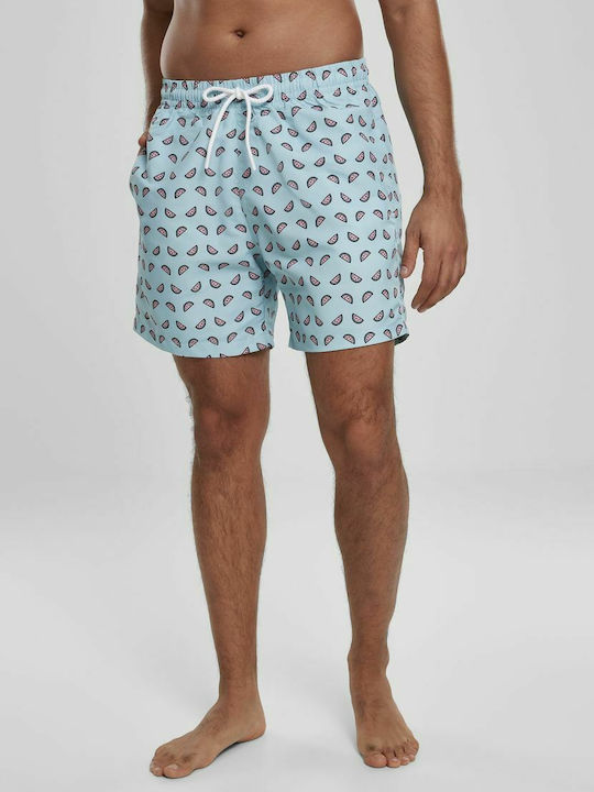 Men's Swimwear Shorts Ocean Blue with Patterns