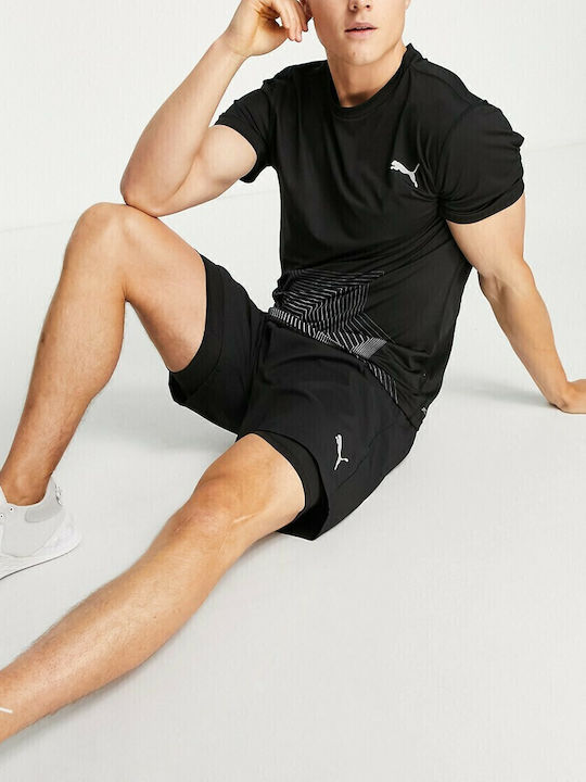 PUMA Run Fav 2 in 1 Αθλητική Ανδρική Βερμούδα Μαύρη