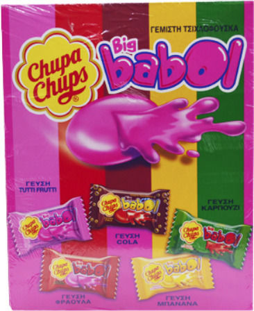 Chupa Chups 200 Gume de mestecat Big Babol cu Aromă de Cangur Mix 1buc