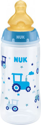 Nuk Plastic Bottle First Choice Plus Anti-Colic with Rubber Nipple for 0+, 0+ m, months Blue Tractor 300ml 1pcs