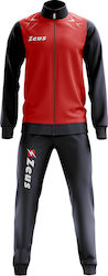 Zeus Tuta Easy Sweat Set Blue / Red