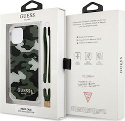 Guess Hardcase Camo Collection Silicone Back Cover with Strap Khaki (iPhone 12 Pro Max)