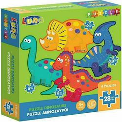 Παιδικό Puzzle Dinosaurs 28pcs για 3+ Ετών Luna