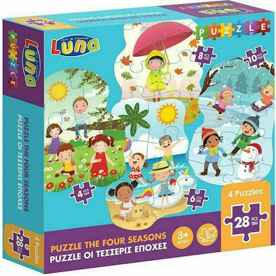 Puzzle pentru Copii The Four Seasons pentru 3++ Ani 28buc Luna